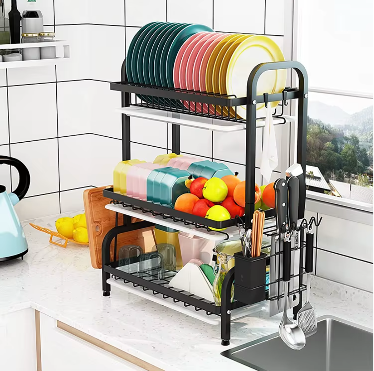 SpaceMax- Organizador de Pratos Moderno + BRINDE!