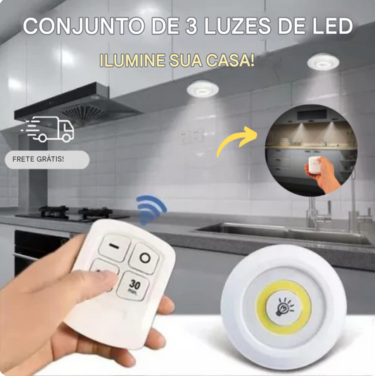 Luminix – Luz LED sem fio[ Conjunto de 3 units]